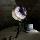 Druzy Amethyst Sphere on a Metal Stand, 4.3 lbs & 9.1" Tall #5630-0063 - Brazil GemsBrazil GemsDruzy Amethyst Sphere on a Metal Stand, 4.3 lbs & 9.1" Tall #5630-0063Spheres5630-0063