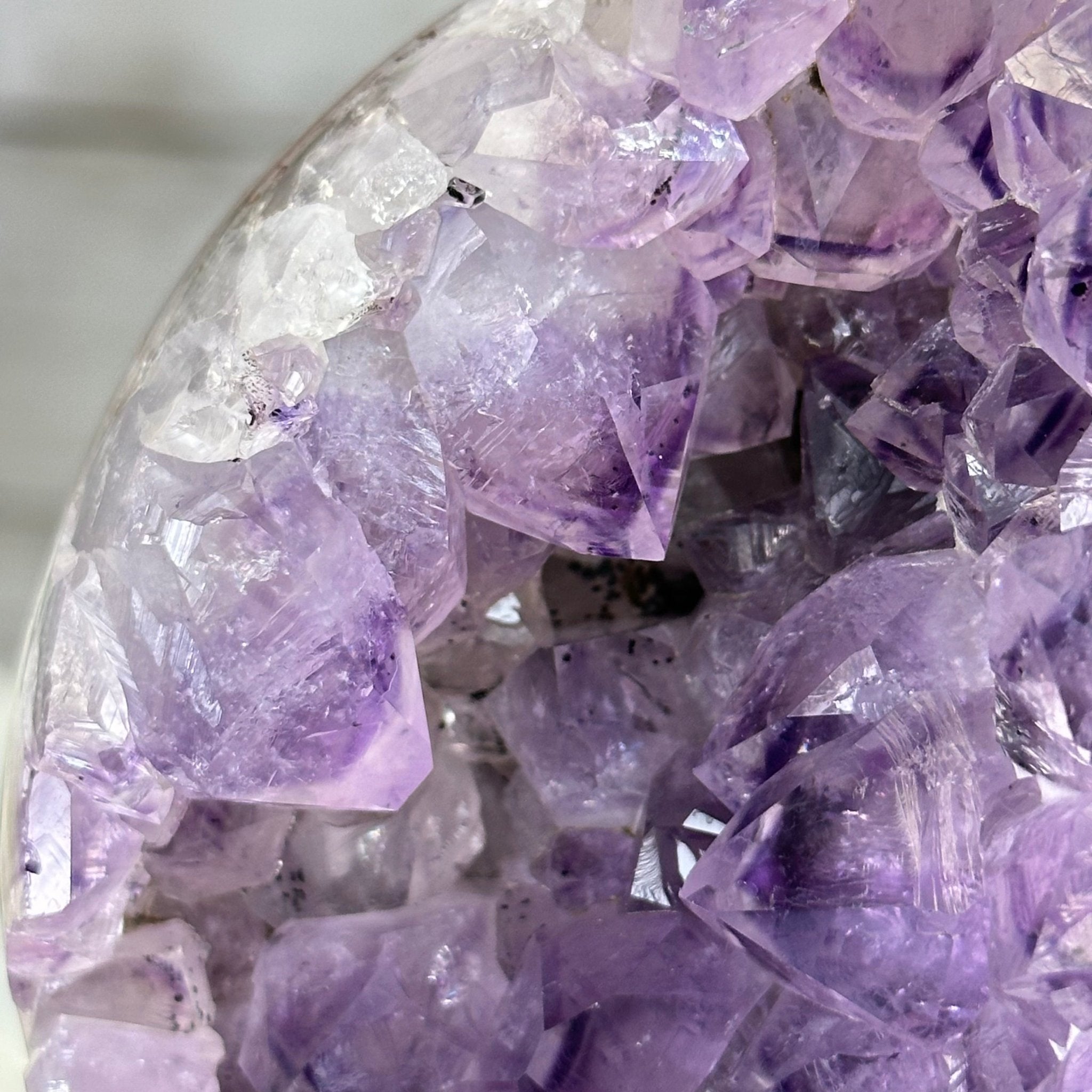 Druzy Amethyst Sphere on a Metal Stand, 4.3 lbs & 9.1" Tall #5630-0063 - Brazil GemsBrazil GemsDruzy Amethyst Sphere on a Metal Stand, 4.3 lbs & 9.1" Tall #5630-0063Spheres5630-0063