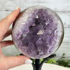 Druzy Amethyst Sphere on a Metal Stand, 4.3 lbs & 9.1" Tall #5630-0063 - Brazil GemsBrazil GemsDruzy Amethyst Sphere on a Metal Stand, 4.3 lbs & 9.1" Tall #5630-0063Spheres5630-0063