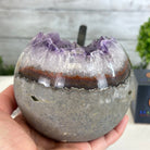 Druzy Amethyst Sphere on a Metal Stand, 4.3 lbs & 9.1" Tall #5630-0063 - Brazil GemsBrazil GemsDruzy Amethyst Sphere on a Metal Stand, 4.3 lbs & 9.1" Tall #5630-0063Spheres5630-0063