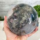 Druzy Amethyst Sphere on a Metal Stand, 5.6 lbs & 9.9" Tall #5630-0066 - Brazil GemsBrazil GemsDruzy Amethyst Sphere on a Metal Stand, 5.6 lbs & 9.9" Tall #5630-0066Spheres5630-0066