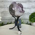 Druzy Amethyst Sphere on a Metal Stand, 5.6 lbs & 9.9" Tall #5630-0066 - Brazil GemsBrazil GemsDruzy Amethyst Sphere on a Metal Stand, 5.6 lbs & 9.9" Tall #5630-0066Spheres5630-0066