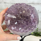 Druzy Amethyst Sphere on a Metal Stand, 5.6 lbs & 9.9" Tall #5630-0066 - Brazil GemsBrazil GemsDruzy Amethyst Sphere on a Metal Stand, 5.6 lbs & 9.9" Tall #5630-0066Spheres5630-0066