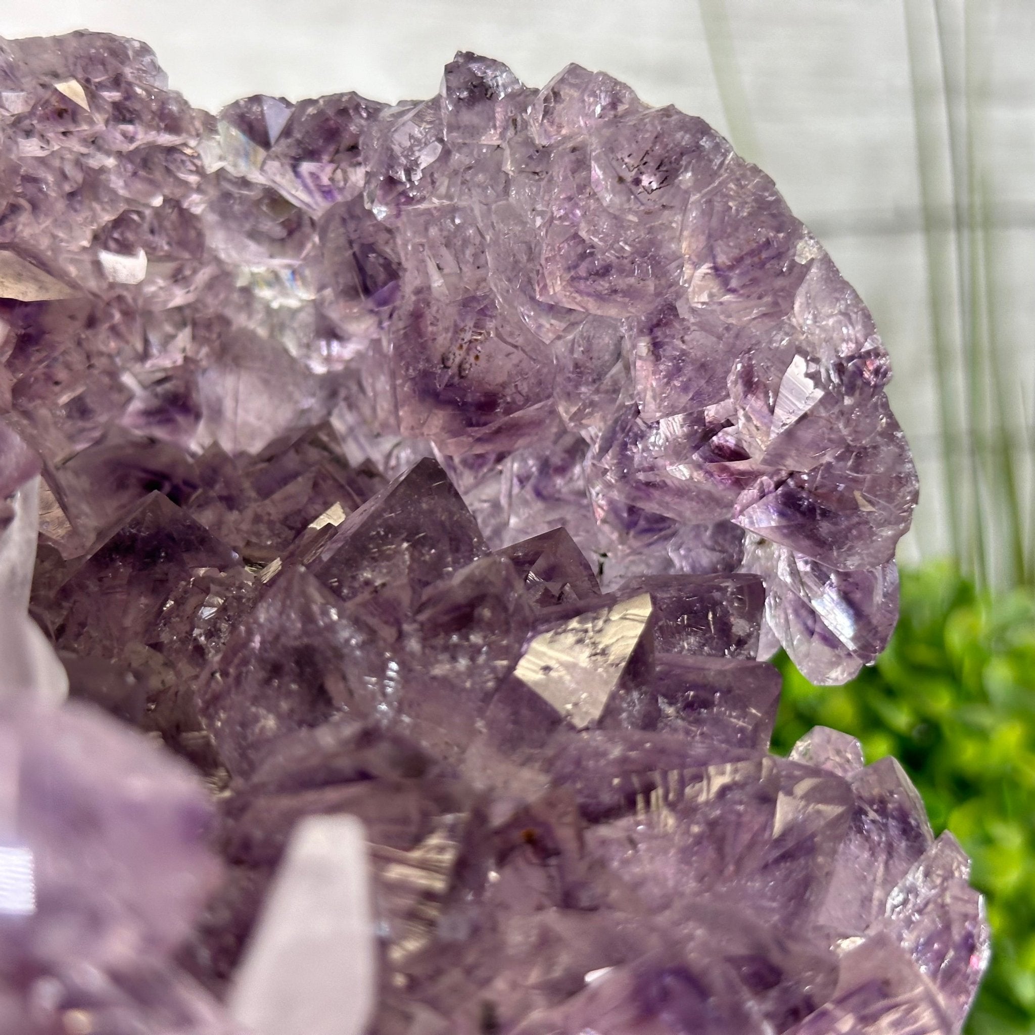 Druzy Amethyst Sphere on a Metal Stand, 5.6 lbs & 9.9" Tall #5630-0066 - Brazil GemsBrazil GemsDruzy Amethyst Sphere on a Metal Stand, 5.6 lbs & 9.9" Tall #5630-0066Spheres5630-0066