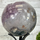 Druzy Amethyst Sphere on a Metal Stand, 5.6 lbs & 9.9" Tall #5630-0066 - Brazil GemsBrazil GemsDruzy Amethyst Sphere on a Metal Stand, 5.6 lbs & 9.9" Tall #5630-0066Spheres5630-0066