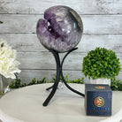 Druzy Amethyst Sphere on a Metal Stand, 7.2 lbs & 11.2" Tall #5630-0068 - Brazil GemsBrazil GemsDruzy Amethyst Sphere on a Metal Stand, 7.2 lbs & 11.2" Tall #5630-0068Spheres5630-0068