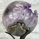 Druzy Amethyst Sphere on a Metal Stand, 7.2 lbs & 11.2" Tall #5630-0068 - Brazil GemsBrazil GemsDruzy Amethyst Sphere on a Metal Stand, 7.2 lbs & 11.2" Tall #5630-0068Spheres5630-0068