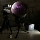 Druzy Amethyst Sphere on a Metal Stand, 7.2 lbs & 11.2" Tall #5630-0068 - Brazil GemsBrazil GemsDruzy Amethyst Sphere on a Metal Stand, 7.2 lbs & 11.2" Tall #5630-0068Spheres5630-0068