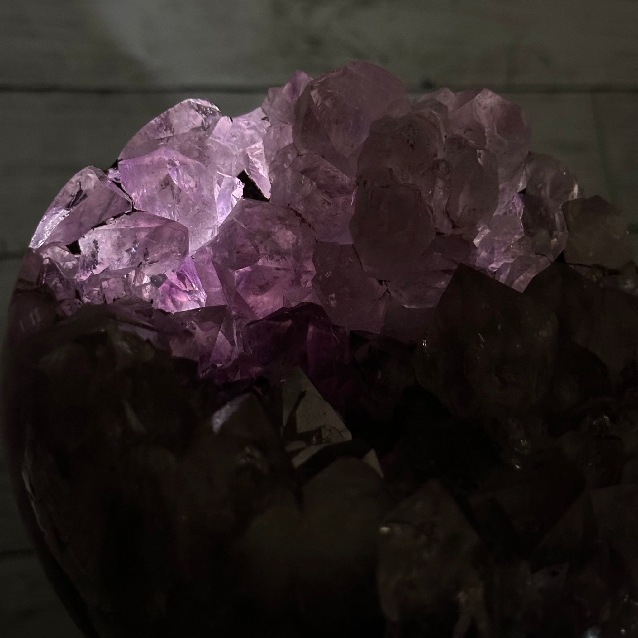Druzy Amethyst Sphere on a Metal Stand, 8.2 lbs & 11.9" Tall #5630-0069 - Brazil GemsBrazil GemsDruzy Amethyst Sphere on a Metal Stand, 8.2 lbs & 11.9" Tall #5630-0069Spheres5630-0069