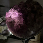 Druzy Amethyst Sphere on a Metal Stand, 8.2 lbs & 11.9" Tall #5630-0069 - Brazil GemsBrazil GemsDruzy Amethyst Sphere on a Metal Stand, 8.2 lbs & 11.9" Tall #5630-0069Spheres5630-0069