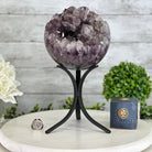 Druzy Amethyst Sphere on a Metal Stand, 8.2 lbs & 11.9" Tall #5630-0069 - Brazil GemsBrazil GemsDruzy Amethyst Sphere on a Metal Stand, 8.2 lbs & 11.9" Tall #5630-0069Spheres5630-0069