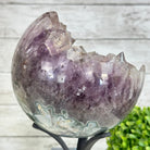 Druzy Amethyst Sphere on a Metal Stand, 8.2 lbs & 11.9" Tall #5630-0069 - Brazil GemsBrazil GemsDruzy Amethyst Sphere on a Metal Stand, 8.2 lbs & 11.9" Tall #5630-0069Spheres5630-0069