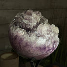 Druzy Amethyst Sphere on a Metal Stand, 8.2 lbs & 11.9" Tall #5630-0069 - Brazil GemsBrazil GemsDruzy Amethyst Sphere on a Metal Stand, 8.2 lbs & 11.9" Tall #5630-0069Spheres5630-0069
