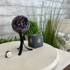Druzy Amethyst Sphere on a Metal Stand,1.9 lbs & 7.2" Tall #5630-0043 - Brazil GemsBrazil GemsDruzy Amethyst Sphere on a Metal Stand,1.9 lbs & 7.2" Tall #5630-0043Spheres5630-0043