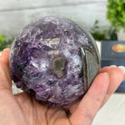 Druzy Amethyst Sphere on a Metal Stand,1.9 lbs & 7.2" Tall #5630-0043 - Brazil GemsBrazil GemsDruzy Amethyst Sphere on a Metal Stand,1.9 lbs & 7.2" Tall #5630-0043Spheres5630-0043