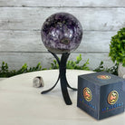 Druzy Amethyst Sphere on a Metal Stand,1.9 lbs & 7.2" Tall #5630-0043 - Brazil GemsBrazil GemsDruzy Amethyst Sphere on a Metal Stand,1.9 lbs & 7.2" Tall #5630-0043Spheres5630-0043