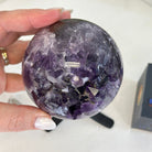 Druzy Amethyst Sphere on a Metal Stand,1.9 lbs & 7.2" Tall #5630-0043 - Brazil GemsBrazil GemsDruzy Amethyst Sphere on a Metal Stand,1.9 lbs & 7.2" Tall #5630-0043Spheres5630-0043
