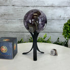 Druzy Amethyst Sphere on a Metal Stand,1.9 lbs & 7.2" Tall #5630-0043 - Brazil GemsBrazil GemsDruzy Amethyst Sphere on a Metal Stand,1.9 lbs & 7.2" Tall #5630-0043Spheres5630-0043