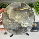 Druzy White Amethyst Sphere on a Metal Base, 14.7 lbs & 12.7" Tall #5630-0075 - Brazil GemsBrazil GemsDruzy White Amethyst Sphere on a Metal Base, 14.7 lbs & 12.7" Tall #5630-0075Spheres5630-0075