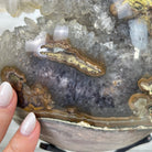 Druzy White Amethyst Sphere on a Metal Base, 14.7 lbs & 12.7" Tall #5630-0075 - Brazil GemsBrazil GemsDruzy White Amethyst Sphere on a Metal Base, 14.7 lbs & 12.7" Tall #5630-0075Spheres5630-0075