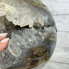 Druzy White Amethyst Sphere on a Metal Base, 14.7 lbs & 12.7" Tall #5630-0075 - Brazil GemsBrazil GemsDruzy White Amethyst Sphere on a Metal Base, 14.7 lbs & 12.7" Tall #5630-0075Spheres5630-0075