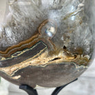 Druzy White Amethyst Sphere on a Metal Base, 14.7 lbs & 12.7" Tall #5630-0075 - Brazil GemsBrazil GemsDruzy White Amethyst Sphere on a Metal Base, 14.7 lbs & 12.7" Tall #5630-0075Spheres5630-0075