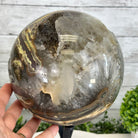 Druzy White Amethyst Sphere on a Metal Base, 14.7 lbs & 12.7" Tall #5630-0075 - Brazil GemsBrazil GemsDruzy White Amethyst Sphere on a Metal Base, 14.7 lbs & 12.7" Tall #5630-0075Spheres5630-0075