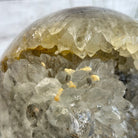 Druzy White Amethyst Sphere on a Metal Base, 14.7 lbs & 12.7" Tall #5630-0075 - Brazil GemsBrazil GemsDruzy White Amethyst Sphere on a Metal Base, 14.7 lbs & 12.7" Tall #5630-0075Spheres5630-0075