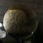 Druzy White Amethyst Sphere on a Metal Base, 14.7 lbs & 12.7" Tall #5630-0075 - Brazil GemsBrazil GemsDruzy White Amethyst Sphere on a Metal Base, 14.7 lbs & 12.7" Tall #5630-0075Spheres5630-0075