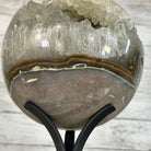 Druzy White Amethyst Sphere on a Metal Base, 14.7 lbs & 12.7" Tall #5630-0075 - Brazil GemsBrazil GemsDruzy White Amethyst Sphere on a Metal Base, 14.7 lbs & 12.7" Tall #5630-0075Spheres5630-0075