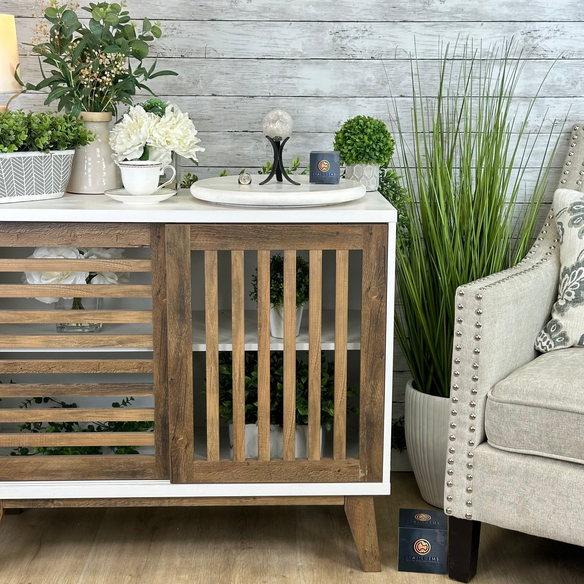 Druzy White Amethyst Sphere on a Metal Stand, 0.8 lbs & 6.2" Tall #5630-0032 - Brazil GemsBrazil GemsDruzy White Amethyst Sphere on a Metal Stand, 0.8 lbs & 6.2" Tall #5630-0032Spheres5630-0032