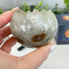 Druzy White Amethyst Sphere on a Metal Stand, 1.1 lbs & 6.6" Tall #5630-0036 - Brazil GemsBrazil GemsDruzy White Amethyst Sphere on a Metal Stand, 1.1 lbs & 6.6" Tall #5630-0036Spheres5630-0036