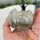 Druzy White Amethyst Sphere on a Metal Stand, 1.1 lbs & 6.6" Tall #5630-0036 - Brazil GemsBrazil GemsDruzy White Amethyst Sphere on a Metal Stand, 1.1 lbs & 6.6" Tall #5630-0036Spheres5630-0036