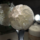 Druzy White Amethyst Sphere on a Metal Stand, 1.1 lbs & 6.6" Tall #5630-0036 - Brazil GemsBrazil GemsDruzy White Amethyst Sphere on a Metal Stand, 1.1 lbs & 6.6" Tall #5630-0036Spheres5630-0036