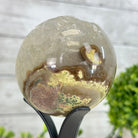 Druzy White Amethyst Sphere on a Metal Stand, 1.1 lbs & 6.6" Tall #5630-0036 - Brazil GemsBrazil GemsDruzy White Amethyst Sphere on a Metal Stand, 1.1 lbs & 6.6" Tall #5630-0036Spheres5630-0036