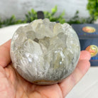 Druzy White Amethyst Sphere on a Metal Stand, 1.1 lbs & 6.6" Tall #5630-0036 - Brazil GemsBrazil GemsDruzy White Amethyst Sphere on a Metal Stand, 1.1 lbs & 6.6" Tall #5630-0036Spheres5630-0036