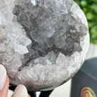Druzy White Amethyst Sphere on a Metal Stand, 1.1 lbs & 6.7" Tall #5630-0037 - Brazil GemsBrazil GemsDruzy White Amethyst Sphere on a Metal Stand, 1.1 lbs & 6.7" Tall #5630-0037Spheres5630-0037