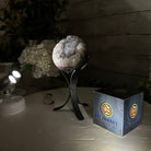 Druzy White Amethyst Sphere on a Metal Stand, 1.1 lbs & 6.7" Tall #5630-0037 - Brazil GemsBrazil GemsDruzy White Amethyst Sphere on a Metal Stand, 1.1 lbs & 6.7" Tall #5630-0037Spheres5630-0037