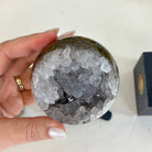 Druzy White Amethyst Sphere on a Metal Stand, 1.1 lbs & 6.7" Tall #5630-0037 - Brazil GemsBrazil GemsDruzy White Amethyst Sphere on a Metal Stand, 1.1 lbs & 6.7" Tall #5630-0037Spheres5630-0037