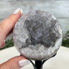 Druzy White Amethyst Sphere on a Metal Stand, 1.1 lbs & 6.7" Tall #5630-0037 - Brazil GemsBrazil GemsDruzy White Amethyst Sphere on a Metal Stand, 1.1 lbs & 6.7" Tall #5630-0037Spheres5630-0037
