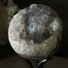 Druzy White Amethyst Sphere on a Metal Stand, 1.1 lbs & 6.7" Tall #5630-0037 - Brazil GemsBrazil GemsDruzy White Amethyst Sphere on a Metal Stand, 1.1 lbs & 6.7" Tall #5630-0037Spheres5630-0037