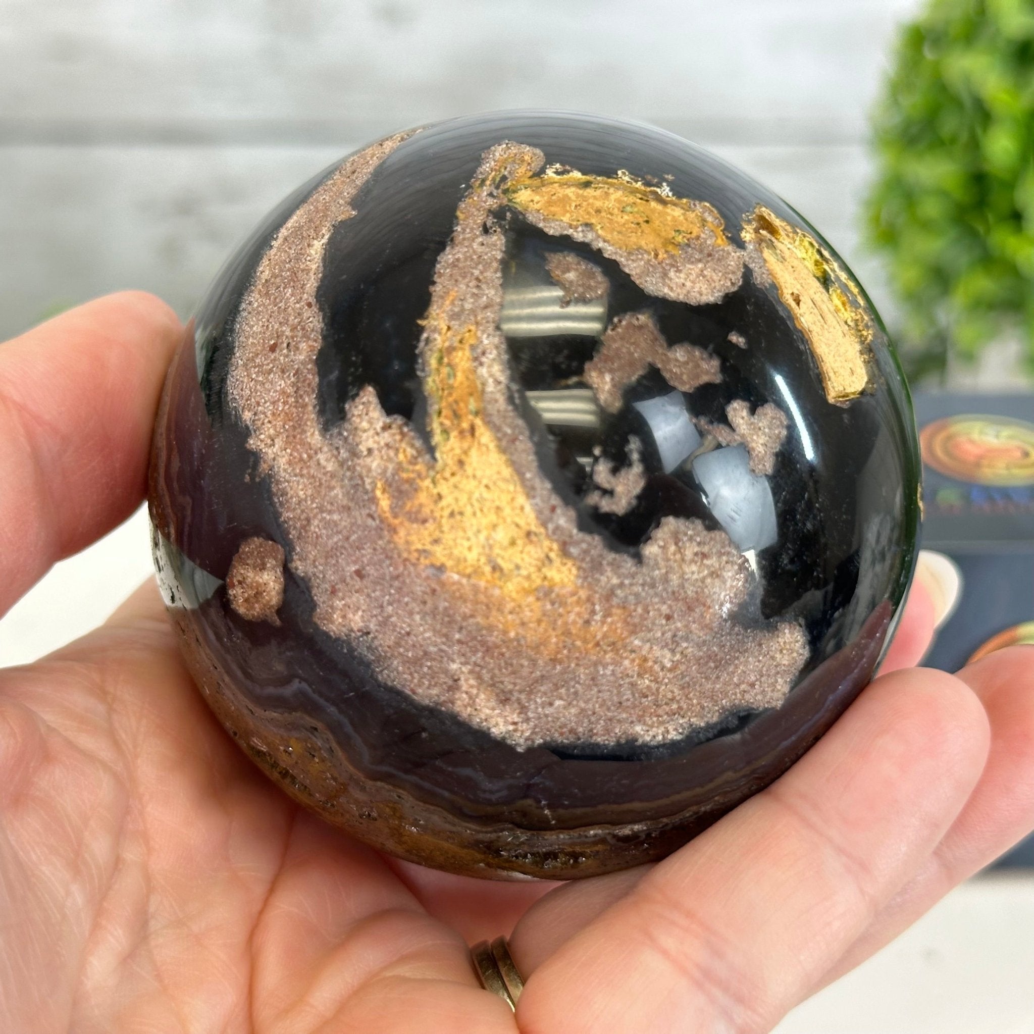 Druzy White Amethyst Sphere on a Metal Stand, 1.1 lbs & 6.7" Tall #5630-0037 - Brazil GemsBrazil GemsDruzy White Amethyst Sphere on a Metal Stand, 1.1 lbs & 6.7" Tall #5630-0037Spheres5630-0037