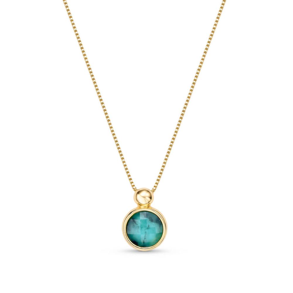 Emerald Basic Round 18K Gold Plated Necklace & Earring Set - Brazil GemsBrazil GemsEmerald Basic Round 18K Gold Plated Necklace & Earring SetNecklace & Earring Set14GP4874 - 109