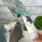 Extra Large Hand-Carved Amazonite Toucan Bird w/ Amethyst Base, 13" Tall #3006-AZTAM-010 - Brazil GemsBrazil GemsExtra Large Hand-Carved Amazonite Toucan Bird w/ Amethyst Base, 13" Tall #3006-AZTAM-010Crystal Birds3006-AZTAM-010