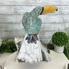 Extra Large Hand-Carved Amazonite Toucan Bird w/ Amethyst Base, 13" Tall #3006-AZTAM-010 - Brazil GemsBrazil GemsExtra Large Hand-Carved Amazonite Toucan Bird w/ Amethyst Base, 13" Tall #3006-AZTAM-010Crystal Birds3006-AZTAM-010