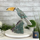 Extra Large Hand-Carved Amazonite Toucan Bird w/ Amethyst Base, 13" Tall #3006-AZTAM-010 - Brazil GemsBrazil GemsExtra Large Hand-Carved Amazonite Toucan Bird w/ Amethyst Base, 13" Tall #3006-AZTAM-010Crystal Birds3006-AZTAM-010
