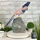 Extra Large Hand-Carved Rose Quartz Cockatoo Bird on an Amethyst Base, 18" Tall #3006-RQCAM-005 - Brazil GemsBrazil GemsExtra Large Hand-Carved Rose Quartz Cockatoo Bird on an Amethyst Base, 18" Tall #3006-RQCAM-005Crystal Birds3006-RQCAM-005