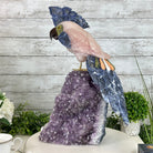 Extra Large Hand-Carved Rose Quartz Cockatoo Bird on an Amethyst Base, 18" Tall #3006-RQCAM-005 - Brazil GemsBrazil GemsExtra Large Hand-Carved Rose Quartz Cockatoo Bird on an Amethyst Base, 18" Tall #3006-RQCAM-005Crystal Birds3006-RQCAM-005