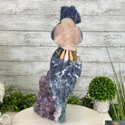 Extra Large Hand-Carved Rose Quartz Cockatoo Bird on an Amethyst Base, 18" Tall #3006-RQCAM-005 - Brazil GemsBrazil GemsExtra Large Hand-Carved Rose Quartz Cockatoo Bird on an Amethyst Base, 18" Tall #3006-RQCAM-005Crystal Birds3006-RQCAM-005