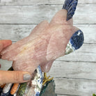Extra Large Hand-Carved Rose Quartz Cockatoo Bird on an Amethyst Base, 18" Tall #3006-RQCAM-005 - Brazil GemsBrazil GemsExtra Large Hand-Carved Rose Quartz Cockatoo Bird on an Amethyst Base, 18" Tall #3006-RQCAM-005Crystal Birds3006-RQCAM-005